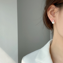 Pearl ear clip without ear hole female anti-pain silicone temperament advanced sense small earrings can clip earrings simple French retro