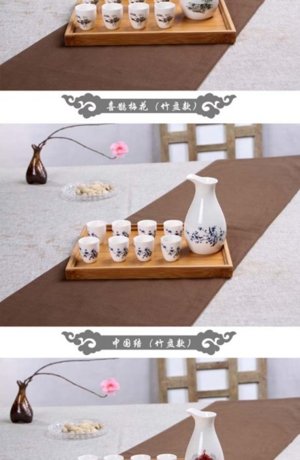 Bộ rượu bằng gốm mạ, bình hông, tách rượu, ly rượu trắng, ly rượu, hầm rượu nhỏ, rượu sake ly thủy tinh uống rượu