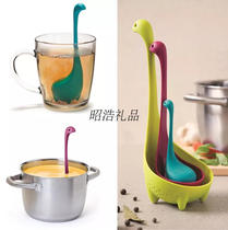 New hot selling fashion creative Loch Ness monster colander spoon tea leak three-piece set