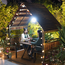 Wooden House Pavilion outdoor awning courtyard garden outdoor mobile anticorrosive wood leisure pavilion Pavilion