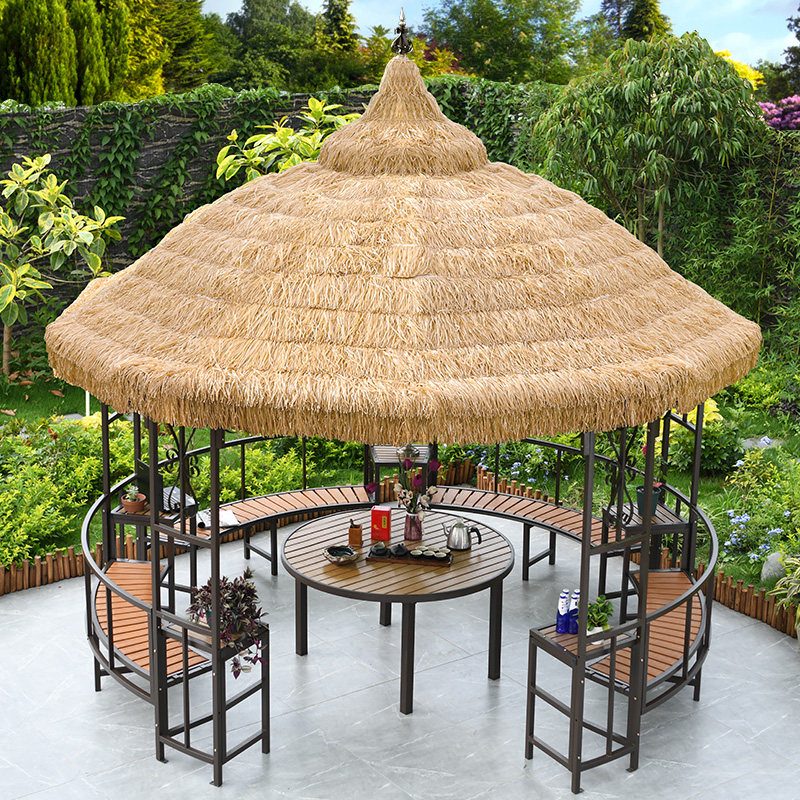 Outdoor thatched pavilion garden courtyard leisure farm outdoor wedding photo studio awning roof leisure gazebo
