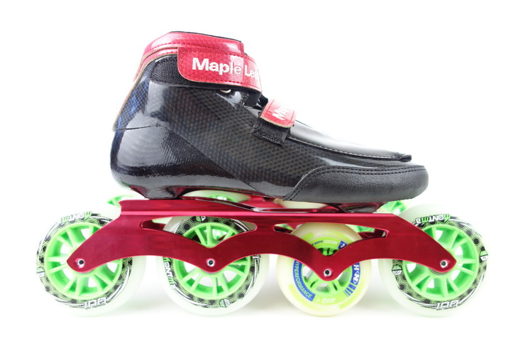 Maple Leaf Varying frame Speed Skating Shoes Adults Professional Speed Wheels Skating Shoes Descending Height speed Winter Exchangeable Ice Knives