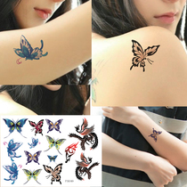 Small fresh and cute sexy finger arm wrist chest foot butterfly fire Phoenix tattoo patch waterproof persistent P049
