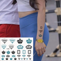 Small Fresh Mini Sexy Arm Finger Face Chest Black 30 Pictured Diamond Crown Tattoo Sticker Waterproof Persistent P082