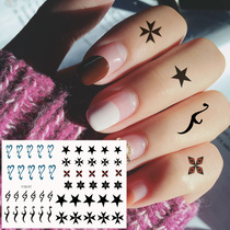 Little Fresh Mini Sexy Cute Arm Fingers Pentagram Stars Tattoo Sticker Waterproof Lasting P047