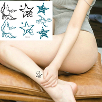 Small Stars Tattoo Sticker waterproof P002 English Tattoo Sticker Loving Pentagram Wings Tattoo Sticker Couple Tattooed Sticker