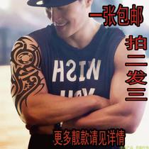 The flower arm can be added with character Zhongyi Ren Yong Shicheng Kill Dragon Tiger Coarse Line Totem Tattoo Sticker CX006 waterproof and buy 2 to send 1