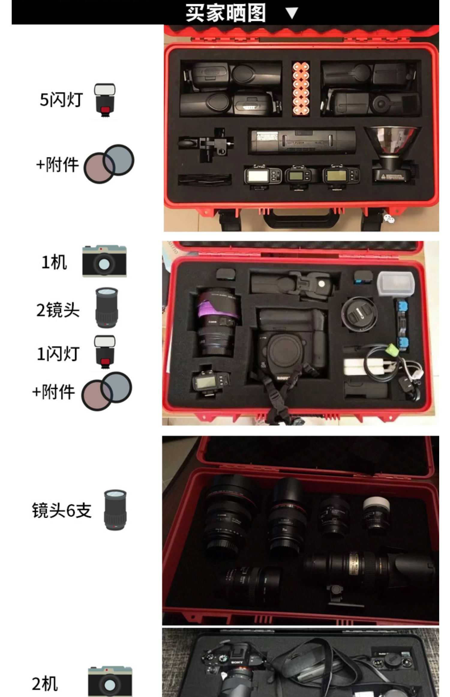 Hugfree chụp ảnh xe đẩy trường hợp gói thiết bị Máy ảnh DSLR hộp lưu trữ chuyên nghiệp chống sốc bảo vệ an toàn hộp chống ẩm - Phụ kiện máy ảnh DSLR / đơn nắp máy ảnh