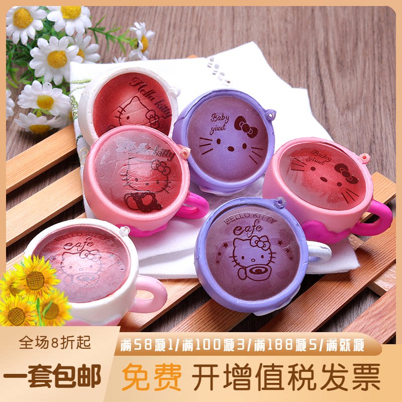 Hot Sell Slow Rebound Squishy Emulation Coffee Cup Bread Food Pastry Model Home Accessories Early Teaching Props