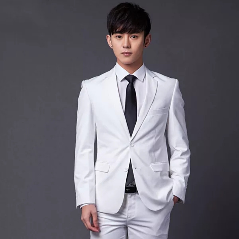 Bộ đồ mùa đông cho nam màu trắng vest nam cá tính