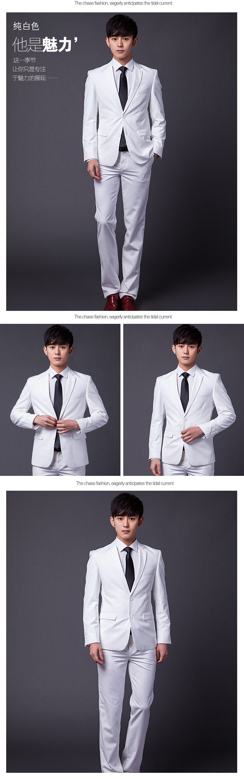 Bộ đồ mùa đông cho nam màu trắng vest nam cá tính