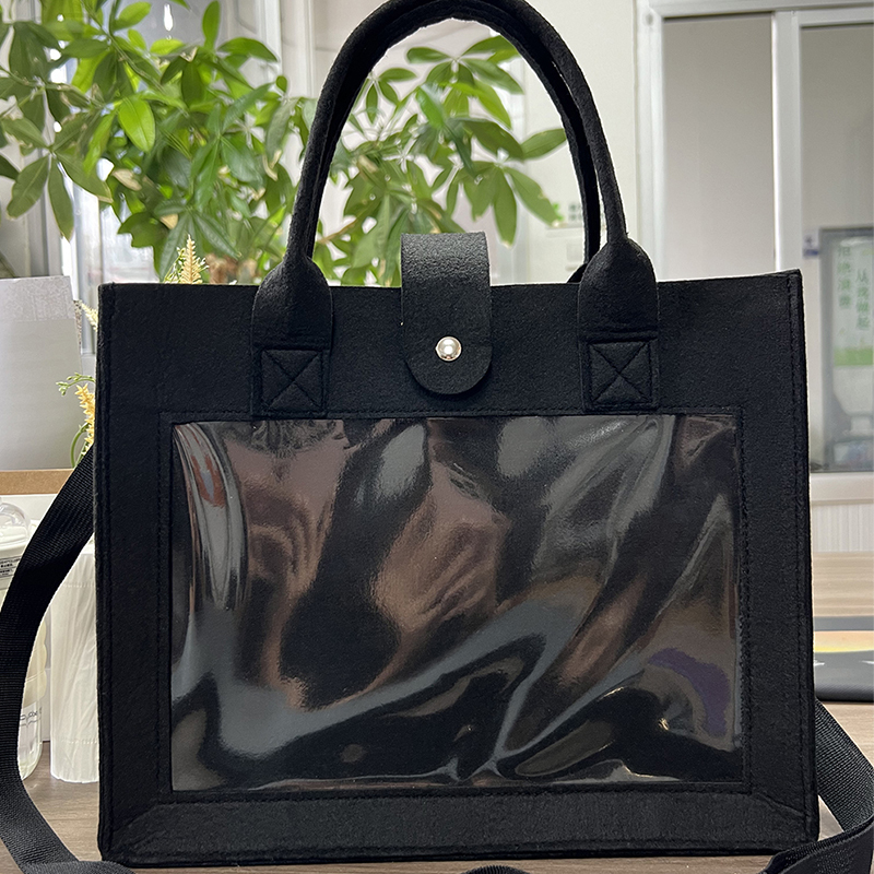 Small Felt Tote Bag, Shoulder Bag, Student Bag, Handbag, Everyday Versatile Japanese Style Casual Student Bag for Girls