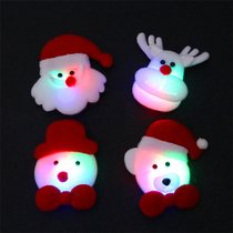 Christmas luminous brooch Seven colorful flashlights bright lights for old people Snow people Chest Chapters Children Creativity Small Gifts Christmas Decorations
