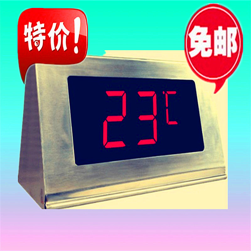 Large pool thermometer swimming pool bath thermometer display stainless steel single-sided LED large screen