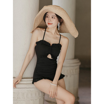 Lorica swimsuit female Korean ins Wind 2021 summer new conservative cute Japanese backless hot spring swimsuit
