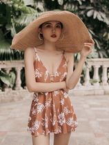  Bathing hot spring swimsuit female belly cover thin fairy Fan Xiaoxiang Feng conservative ins net celebrity 2019 holiday womens swimsuit