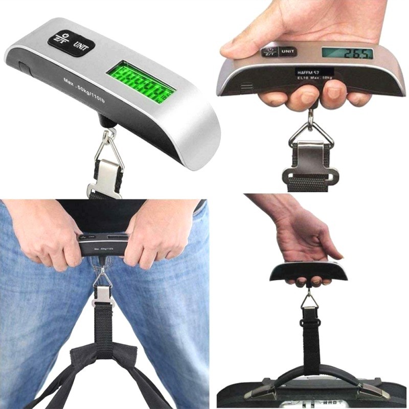 50kg portable electronic scale mini handheld grocery shopping portable luggage travel t-shaped scale carry-on luggage fishing scale