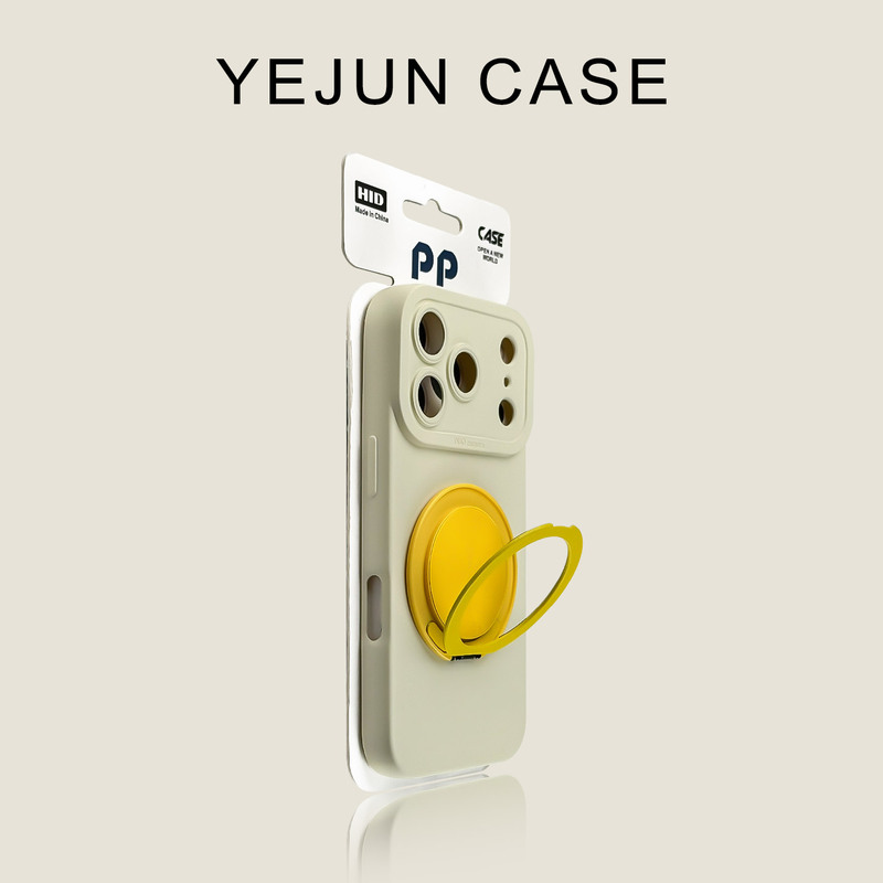 Yejun Suitable for Apple 17 Phone Case, Ancient White Ceramic Round Stand, iPhone 17 Pro Max Angel Eye Soft Case, New Model for 16 Pro, 15 Anti-Drop, 14 Protective Cover, 13 Trendy Niche Air