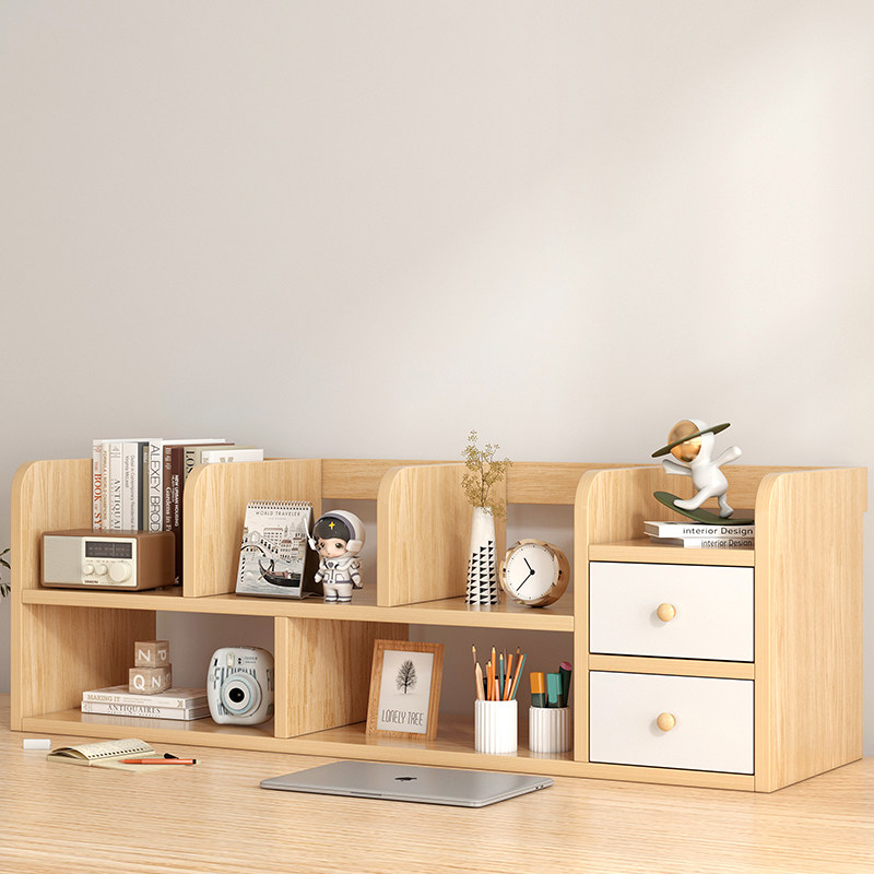 Desktop bookshelf desk rack modern minimalist student dormitory with simple desk office small bookcase