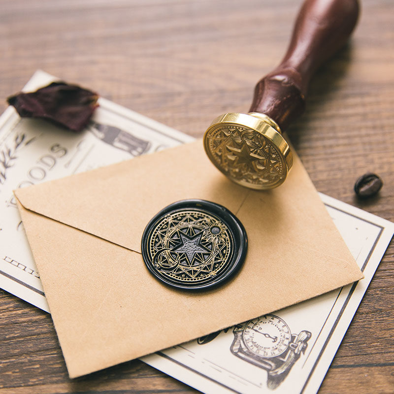 Of course, Kulo Magic Array Fire Paint Seal Retro Envelope Greeting Card Seal Wax Handbook Brass Seal