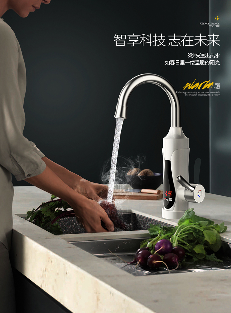 Vòi nước nóng điện Chigo / Chigo ZG-D2 là loại nóng nóng nhanh nước nóng bếp nóng binh nuoc nong lanh