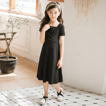 CUHK Girl Dress Summer Dress Casual Thin Skirt Korean version of the foreign holiday princess skirt long knee childrens skirt