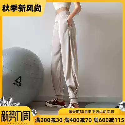 Korean net celebrity sports pants women's loose-legged Harun fitness pants quick-drying high waist yoga casual running pants thin