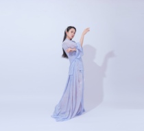 Song Made Light Blue Real Silk Mulberry Silk Han Suit Bronzed to a cardiovert 100 rosedress suit