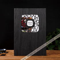  Recipe production Hardcover menu Loose-leaf menu design Loose-leaf menu This leather custom barbecue menu design