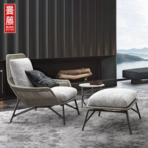 Nordic Outdoor Sofa Hemp Rope Design Vines Chair With Feet Combined Deck Chairs Decent Board Room Small Balcony Casual Sofa Chair