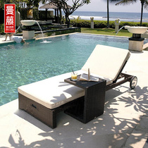 Outdoor ratchyard Lying Bed Patio Open Lay Chair Sofa Bed Room Balcony Afternoon Nap Sleeping Chair Villa Pool Beach Chair
