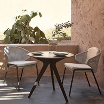 Balcony rattan chair three-piece courtyard waterproof sunscreen woven rattan table and chair coffee table Model Room Garden outdoor outdoor table and chair