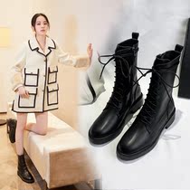 Martin Boots Female English Wind 2020 New Joker Autumn Winter Boots Women Spring and Autumn Single Boots Locomotive Boots Tide