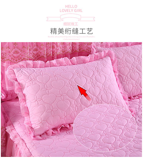 ren Hàn giường váy ba mảnh phù hợp với bedspread bông dày Simmons 1.51.8 mét trượt nắp bảo vệ che bụi - Váy Petti ga giường viền ren