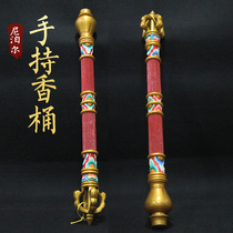 Nepal wooden painted hand-held sachets guru hand-held incense portable line incense box incense box incense box