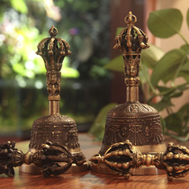 Tantric instruments Nepal pure copper nine-strand vajra bells and pestles descend magic bells hand ringing bells Tibetan bells temple Buddhist temple instruments