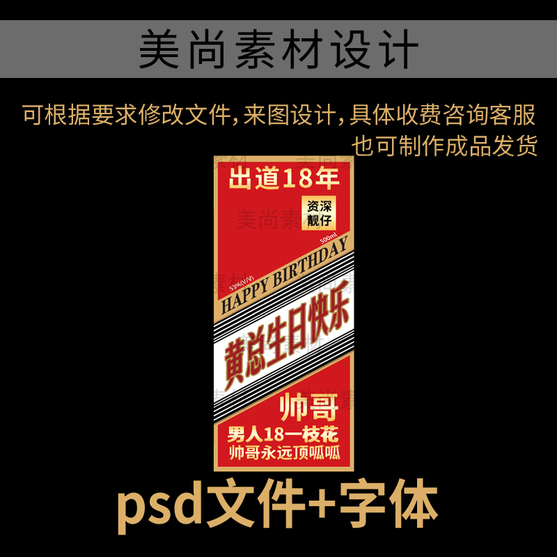 Happy Birthday Maotai Roll-Up Banner Ps Material 50Th Anniversary Birthday Decoration Welcome Sign Invitation Card Background 5