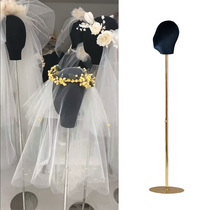 Floor-standing hat wig props veil model rack head model display stand adult hat rack abstract head model window display