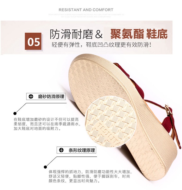 Giày sandal nữ mùa hè 2018 phiên bản Hàn Quốc mới của khóa từ muffin đế dày hoang dã với giày cao gót sandal nữ đế thấp