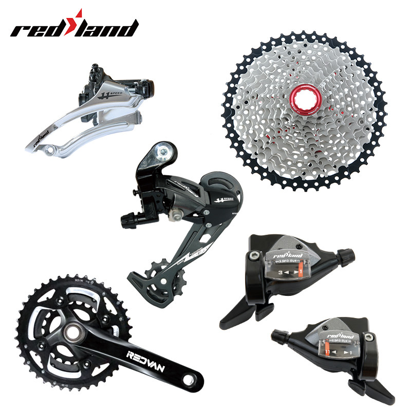 11-speed transmission kit mountain bike transmission kit bicycle flywheel 11s finger dial aluminum alloy large chainring front dial