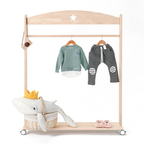 Childrens clothing store display rack clothing display rack childrens clothing hanger ins hanger landing net Red Star Childrens hanger
