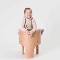 Childrens stool back chair cartoon small bench home solid wood small stool creative cute big elephant chair Nordic style