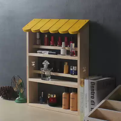 Wall-mounted cosmetic rack bubble Matt storage display stand cosmetic shelf wooden partition partition