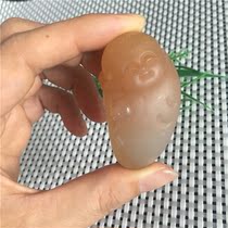 Natural Jade Yellow Dragon Jade A goods boy pendant pendant small handlebar