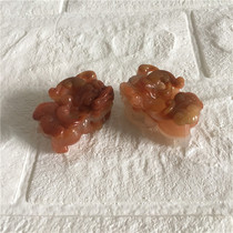 Natural Jade Yellow Dragon Jade with the same material a pair of pendants couples brothers and sisters