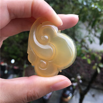 Natural Jade Yellow Dragon Jade A goods Ruyi boutique pendant pendant male and female birthday gift