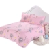 Bông vải thô cũ đơn mảnh vải cotton dày nam nữ thảm đỏ học sinh tấm 1,5 m 1,8m