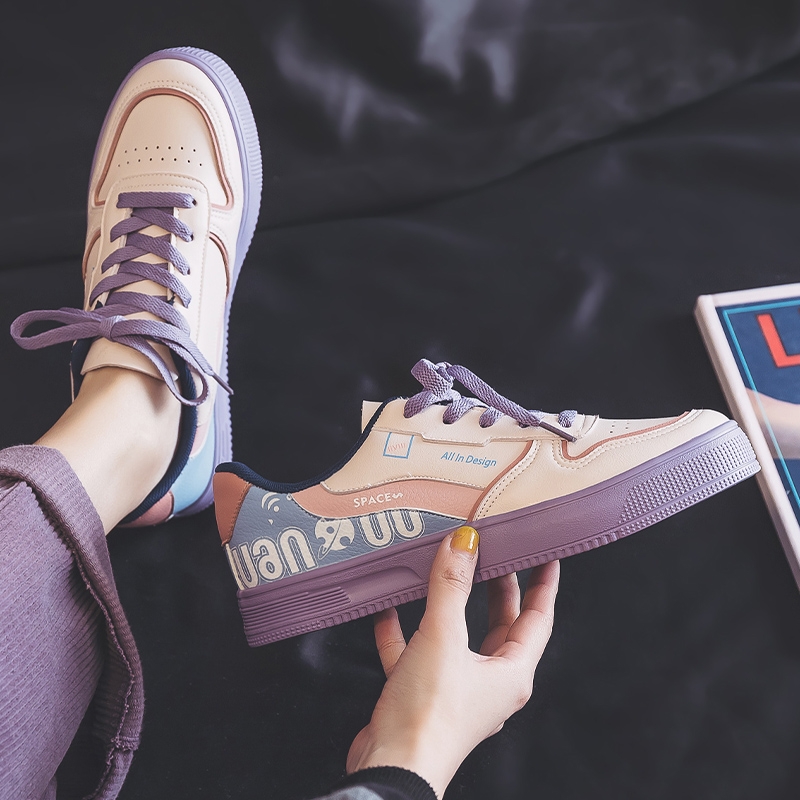 Hong Kong Tide Cards Little White Shoes Women Shoes 2022 New Spring 100 Hitch Burst Net Red Sports Casual Board Shoes