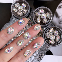 Beauty Nail Drilling Net Red Blasting Money Diamond Ornament Alloy Water Drill Square Large Drill Super Shiny Square Drilling Nail drilling Nail Drilling decoration