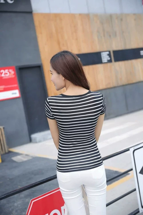 Mùa hè hè trung niên của phụ nữ mặc của mẹ cotton ngắn tay T-Shirt body áo sơ mi, quần áo 25-30-35-40 tuổi